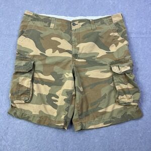 555 Turnpike Camo Cargo Shorts Mens 46W Utility Hiking Camouflage Skate Army 11"